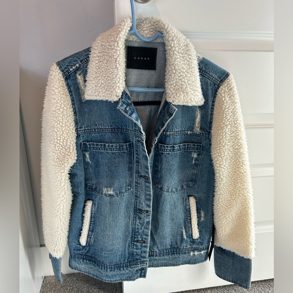 NWT BlankNYC Sherpa denim jacket